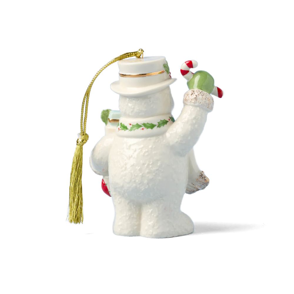 Lenox 2025 Snowman with Stocking Ornament