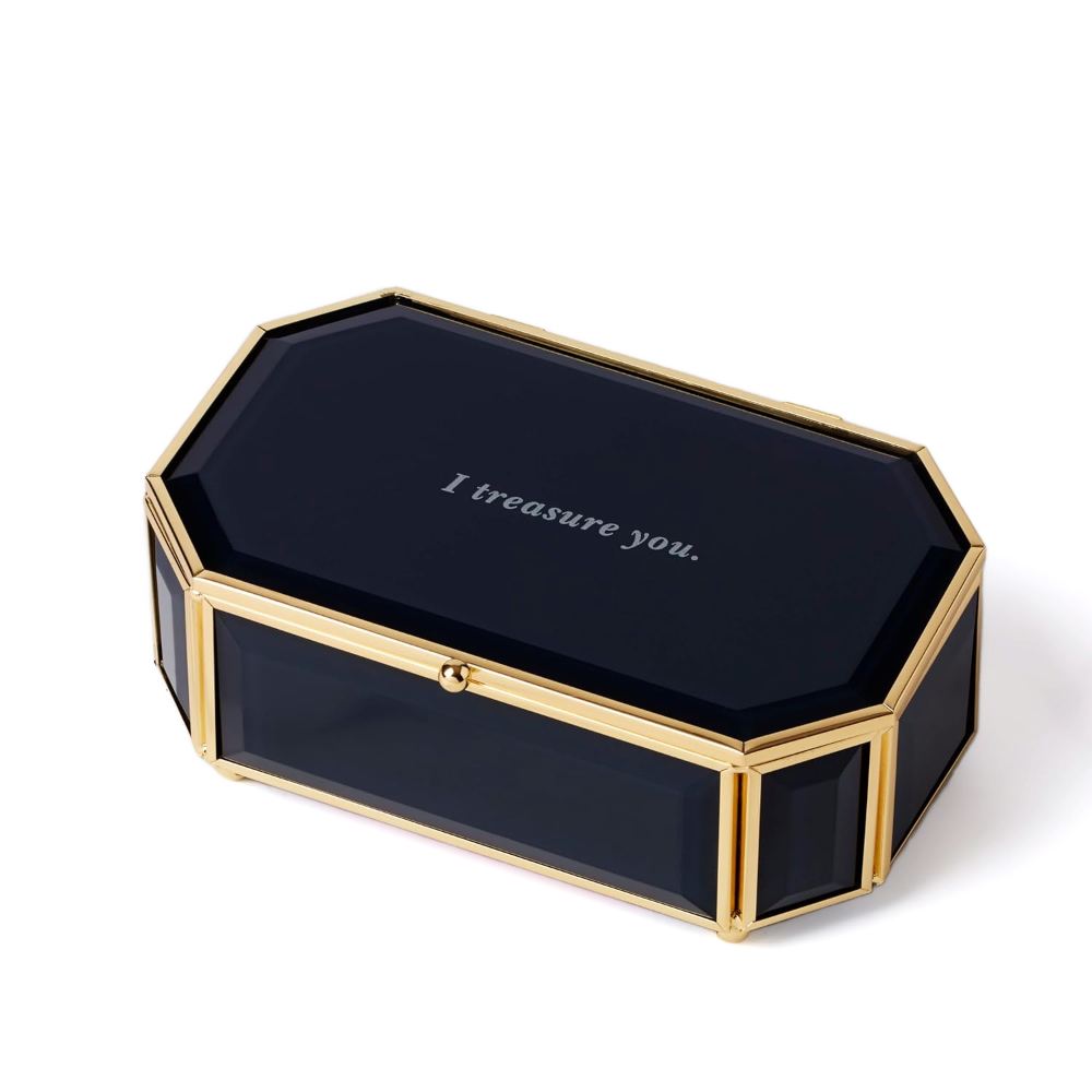 Kate Spade "I Treasure You" Black Jewelry Box