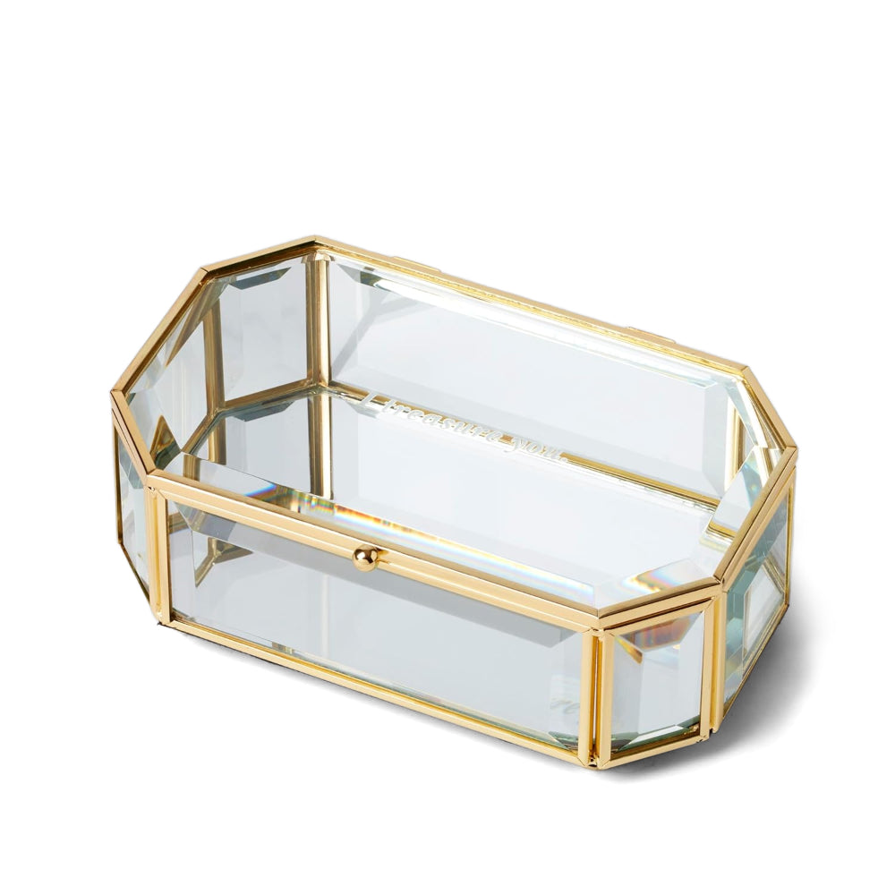 Kate Spade "I Treasure You" Clear Jewelry Box
