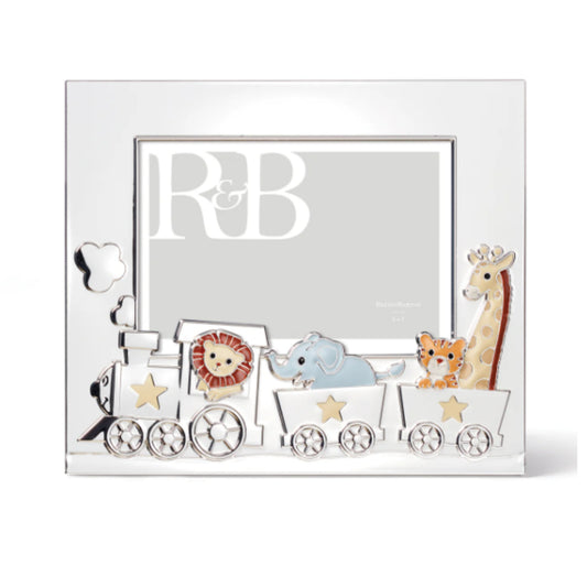 Reed and Barton Animal Train Silverplate 5x7 Frame