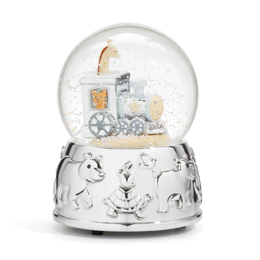 Reed & Barton Animal Train Silverplate Snowglobe