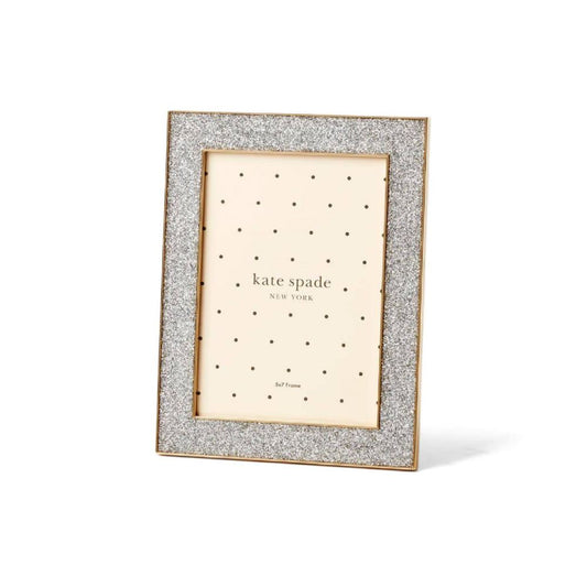 Kate Spade Sitting Pretty Silver Glitter Frame - 5x7