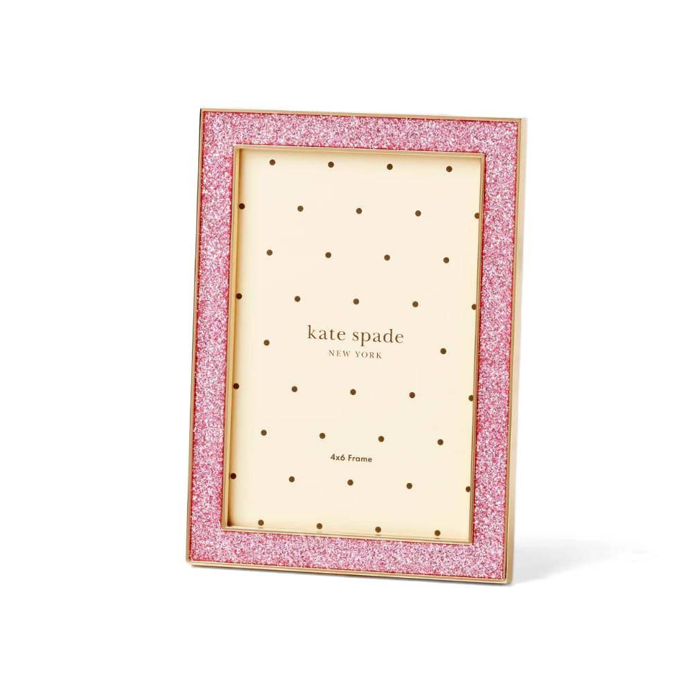 Kate Spade Sitting Pretty Pink Glitter Frame - 4x6