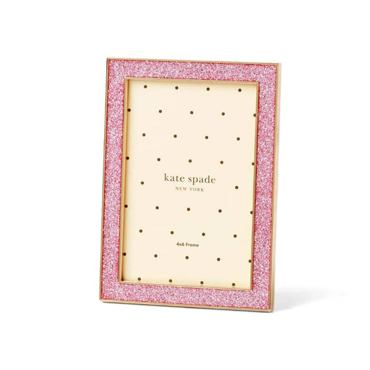 Kate Spade Sitting Pretty Pink Glitter Frame - 4x6