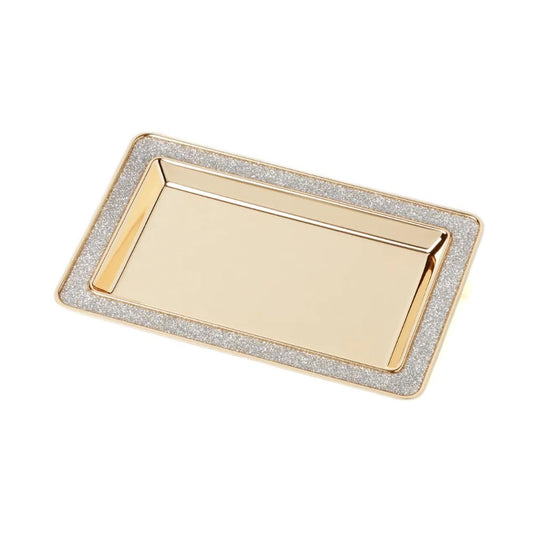 Kate Spade Sitting Pretty Silver Glitter Catch All Tray