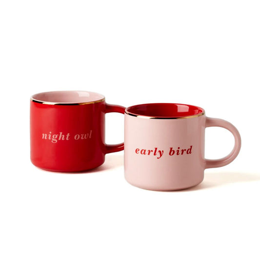 Kate Spade Early Bird & Night Owl, Mugs, Set of 2