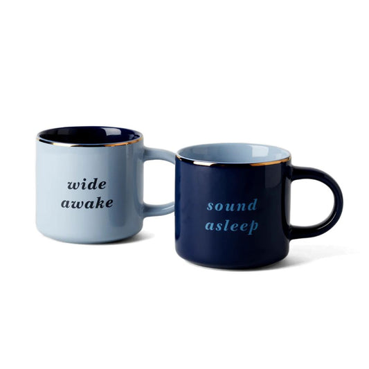 Kate Spade Wide Awake & Sound Asleep, Mugs, Set of 2