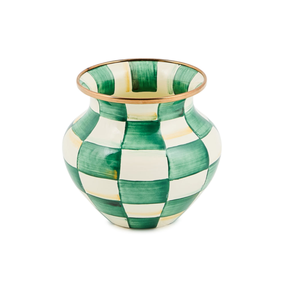 Mackenzie-Childs Emerald Check 4.75" Vase