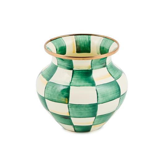Mackenzie-Childs Emerald Check 4.75" Vase