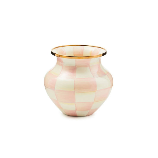 Mackenzie-Childs Rosy Check Vase
