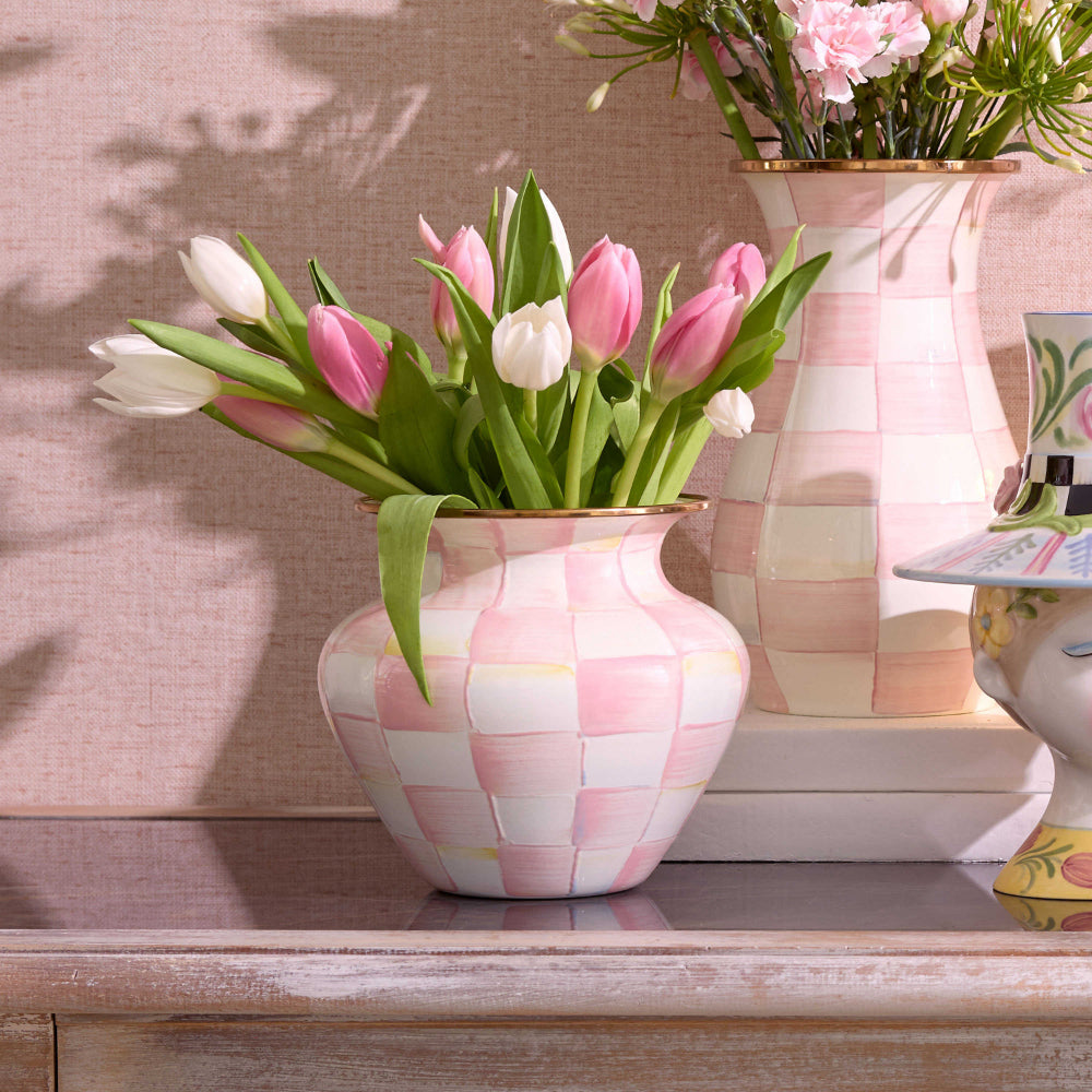 Mackenzie-Childs Rosy Check Large Vase – Smyth Jewelers