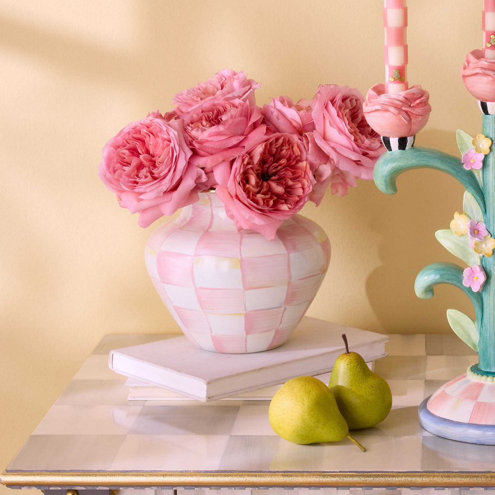 Mackenzie-Childs Rosy Check Large Vase – Smyth Jewelers