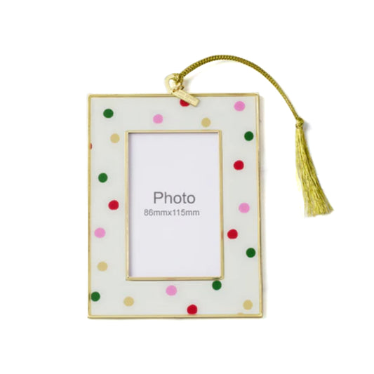 Kate Spade Be Jolly Mini Dot Frame Ornament