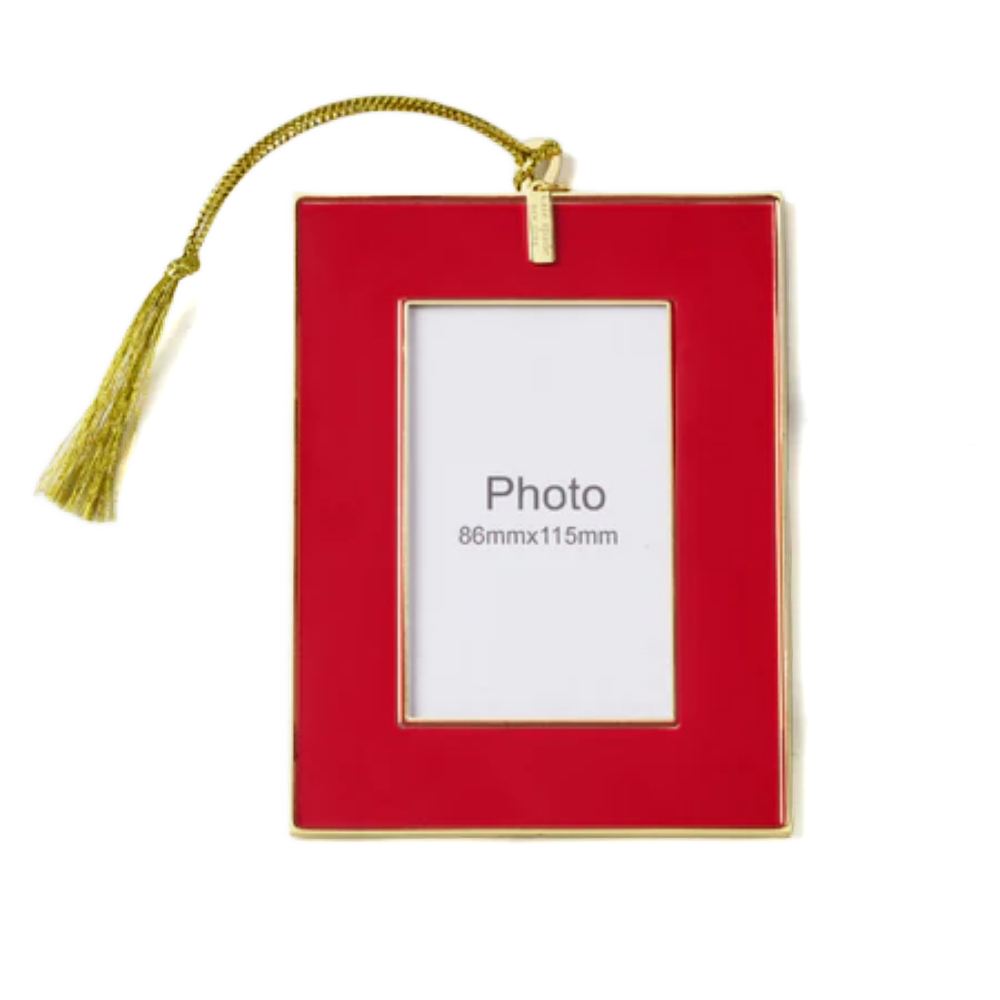 Kate Spade Be Jolly Mini Red Frame Ornament