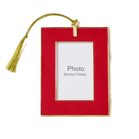 Kate Spade Be Jolly Mini Red Frame Ornament