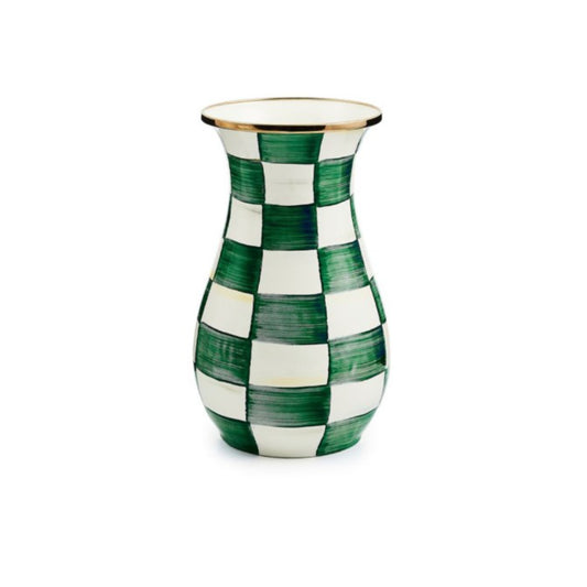 Mackenzie-Childs Emerald Check Vase