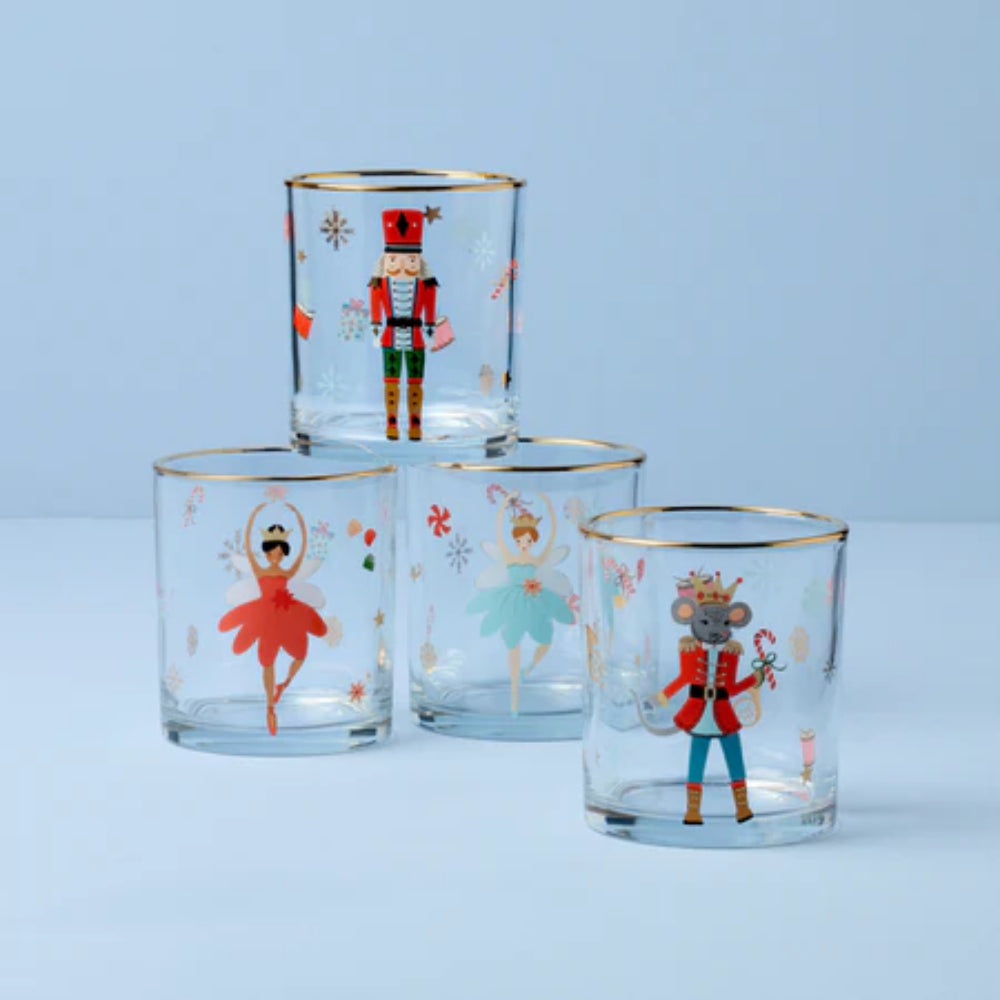 Lenox Nutcracker Ballet Double Old Fashioned-Set of 4