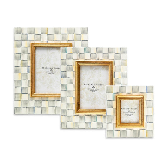 MacKenzie-Childs Sterling Check Enamel Frame