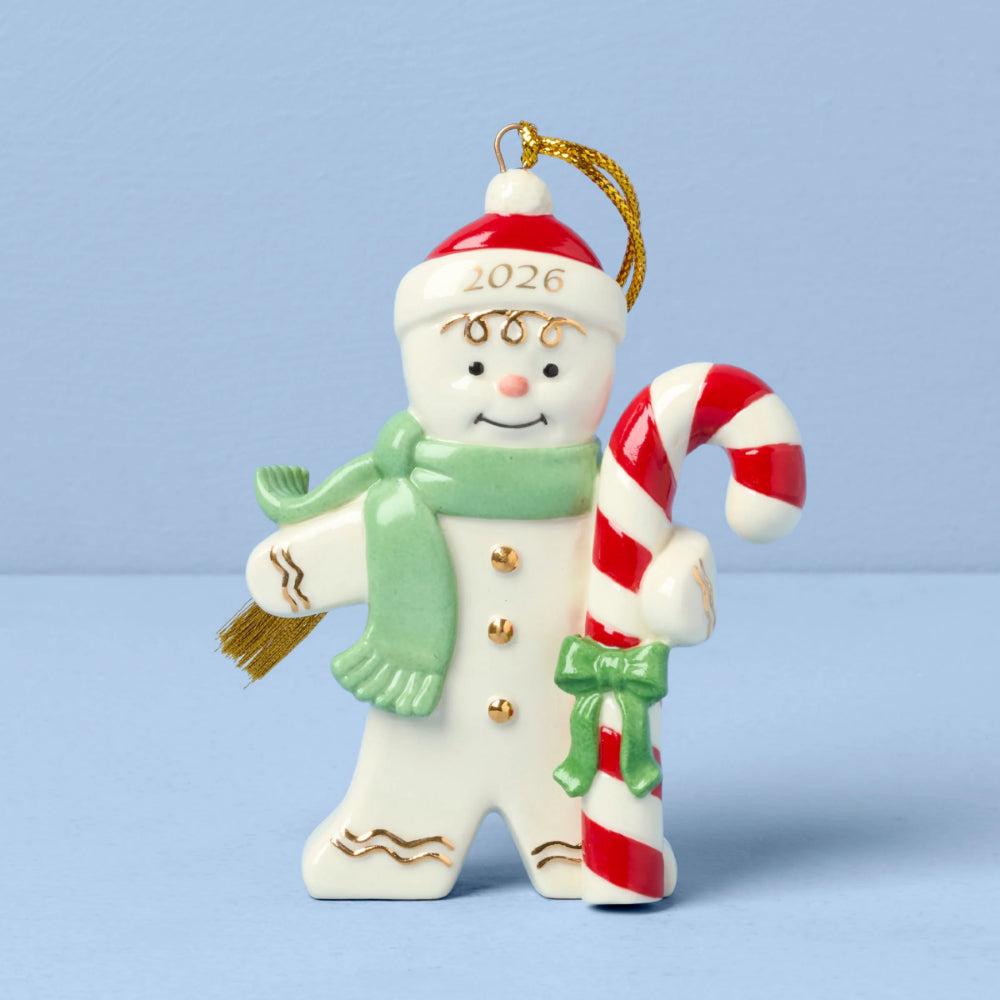 Lenox 2026 Gingerbread With Candy Cane Ornament