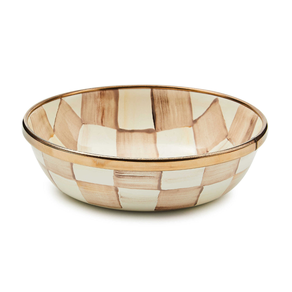 Mackenzie-Childs Mocha Check Relish Dish