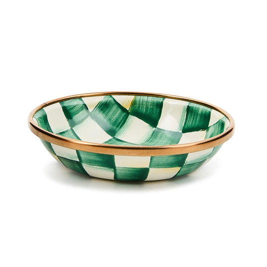 Mackenzie-Childs Emerald Check Dipping Bowl