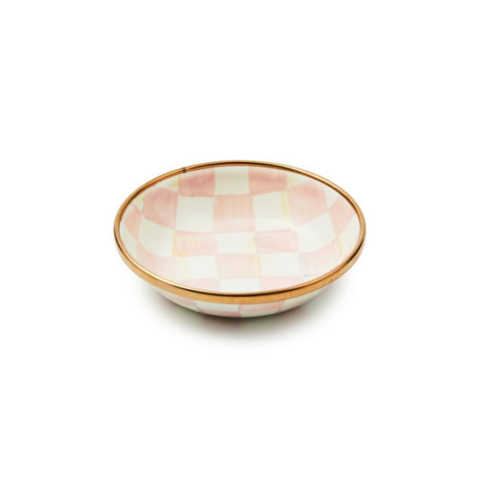 Mackenzie-Childs Rosy Check Dipping Bowl