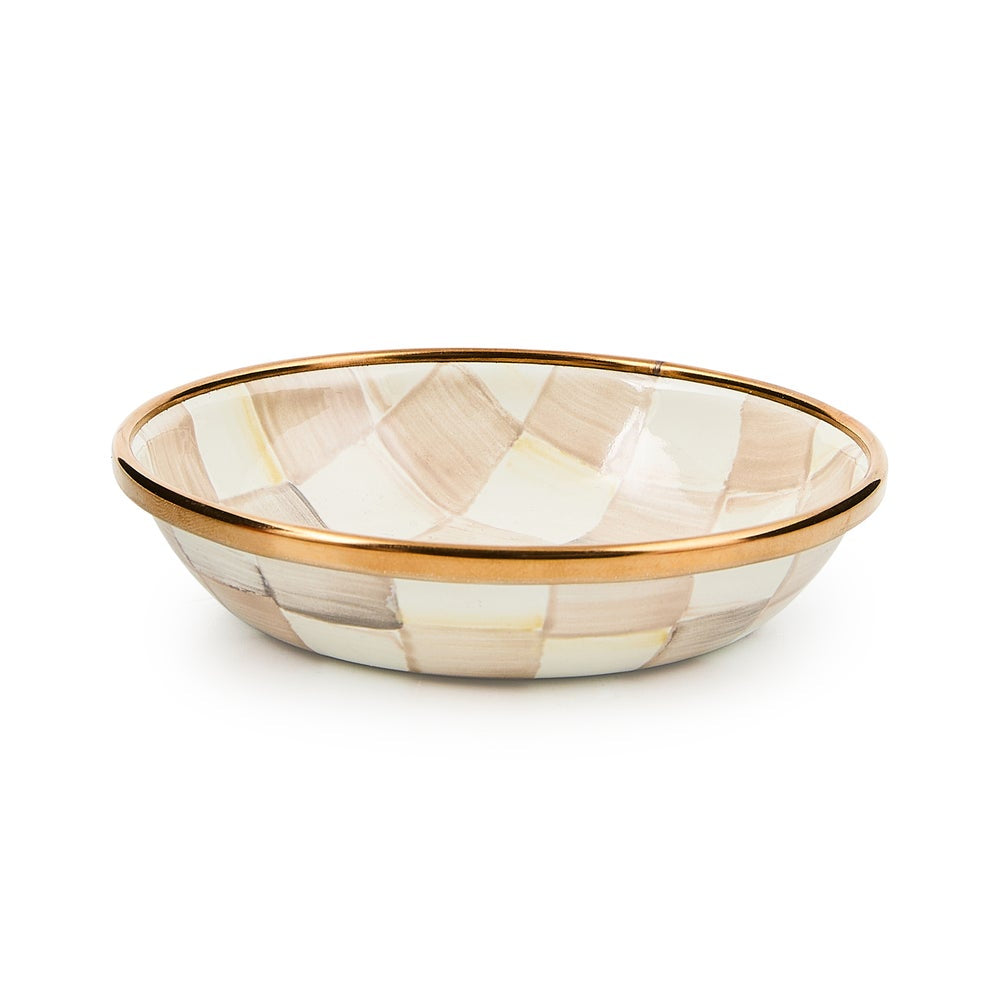 Mackenzie-Childs Mocha Check Dipping Bowl