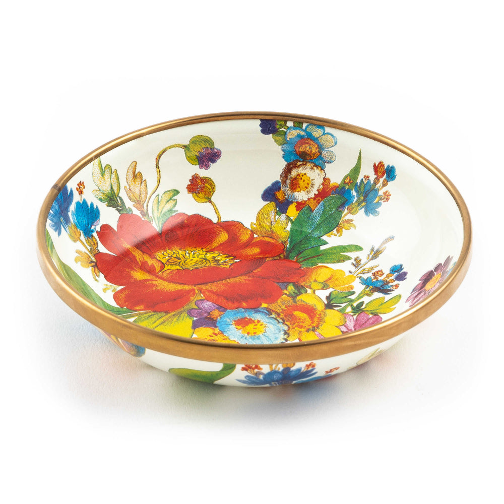 MacKenzie-Childs Flower Market Dipping Bowl - White