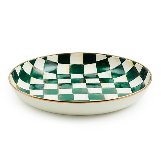 Mackenzie-Childs Emerald Check Abundant Bowl