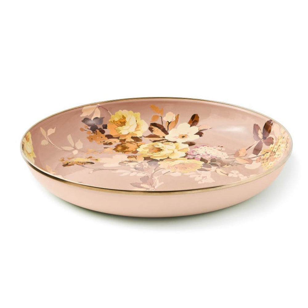 Decorative plate with floral design on a white background