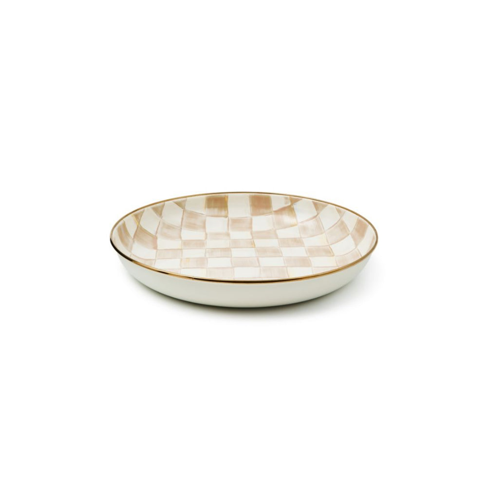 Mackenzie-Childs Mocha Check Abundant Bowl