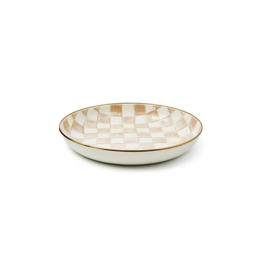 Mackenzie-Childs Mocha Check Abundant Bowl