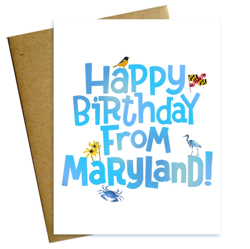 Maggie Moore Studio Happy Birthday from Maryland Card