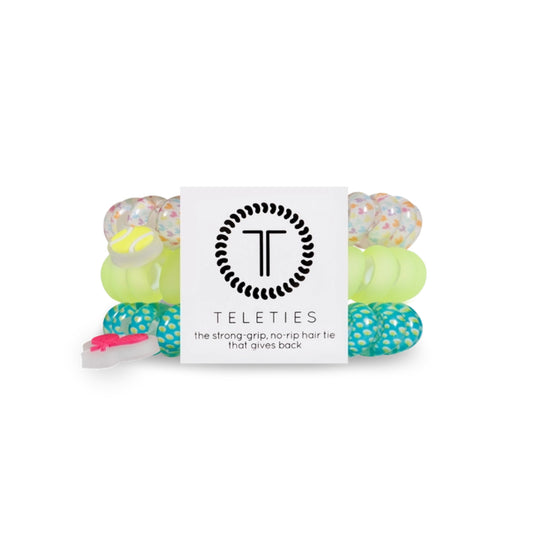 TELETIES Spiral Hair Coils Tennis Hair Ties (Set of 3) - Large