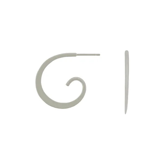 Sterling Silver Graduated Curl Hoops