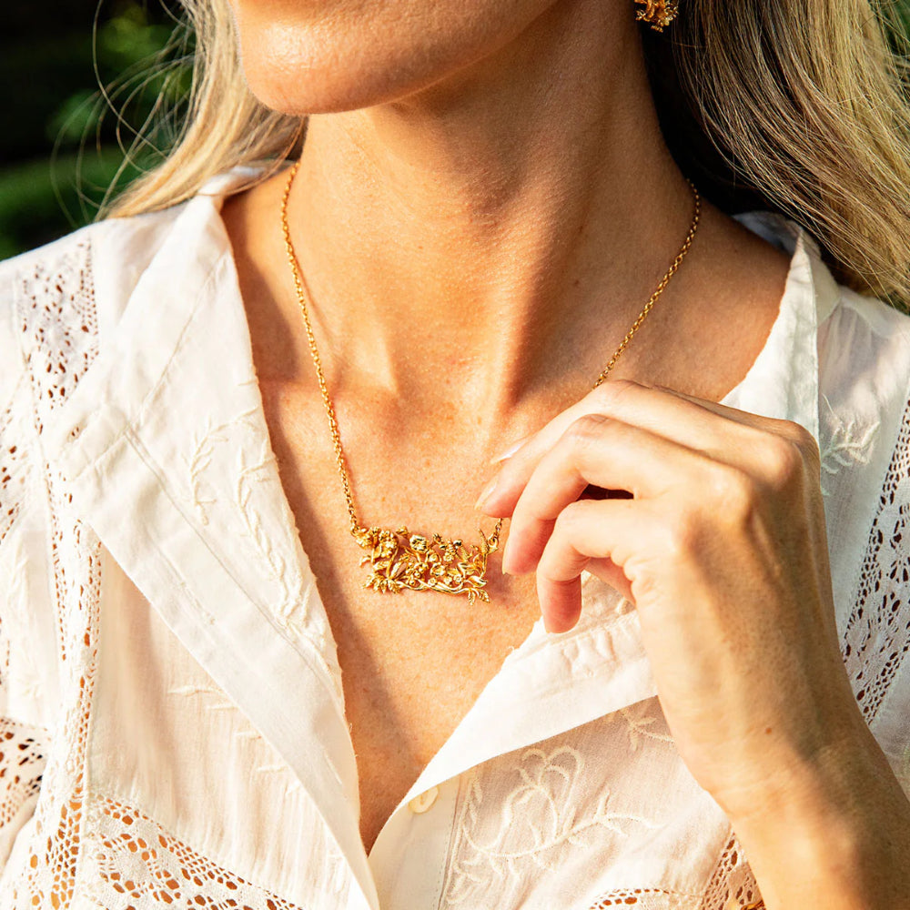 Capucine De Wulf Meadow Cluster Necklace 16"