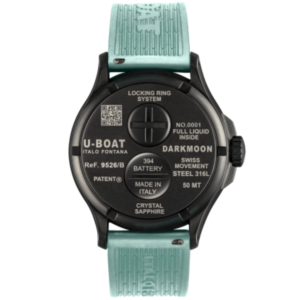 U-Boat Darkmoon BK Curve Aqua PVD 46mm Quartz Watch