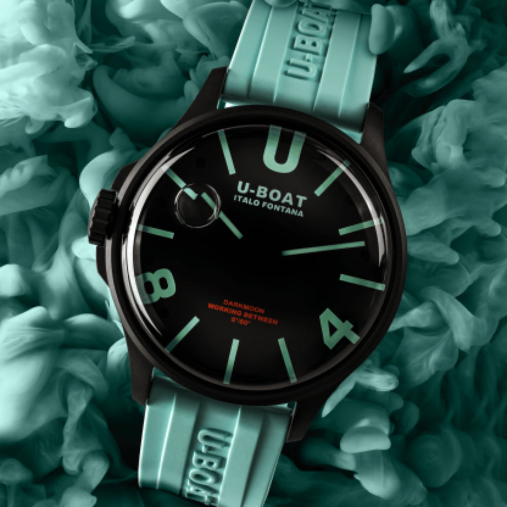 U-Boat Darkmoon BK Curve Aqua PVD 46mm Quartz Watch