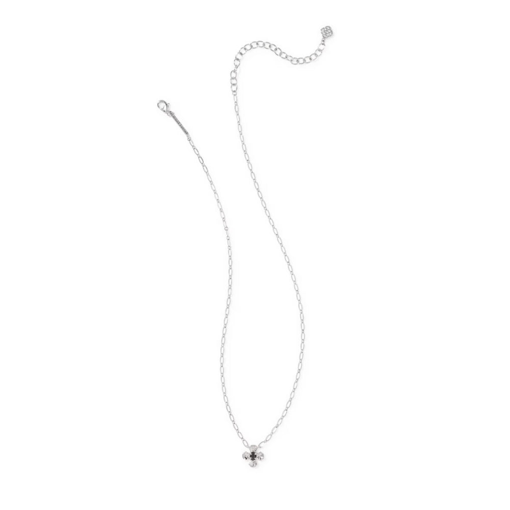 A delicate silver chain necklace with a small silver cross pendant, displayed on a clean white background.