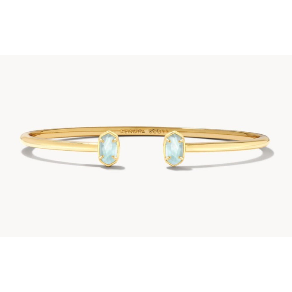Gold and Blue cuff Bracelet