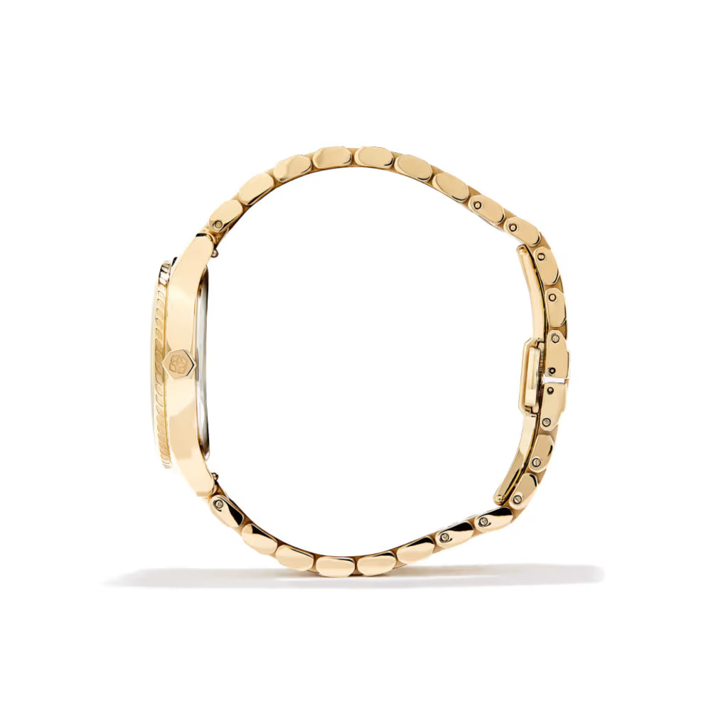 Gold watch on a white background