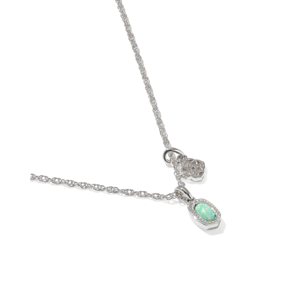 Silver necklace with heart-shaped pendants on a white background