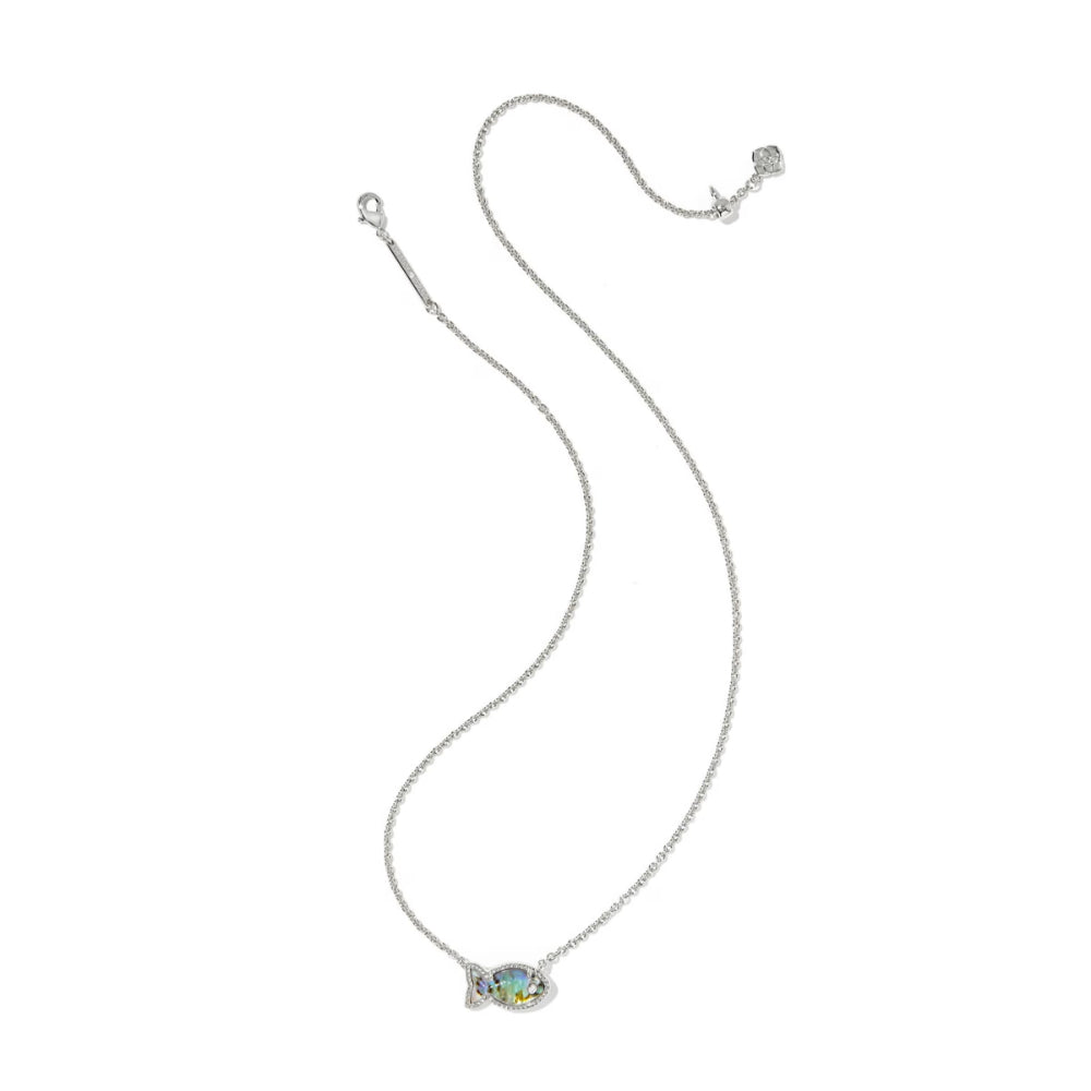 Necklace with a pendant on a white background