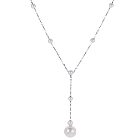14k White Gold Freshwater Pearl Necklace