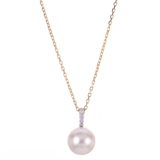 14k Yellow Gold Akoya Pearl Necklace