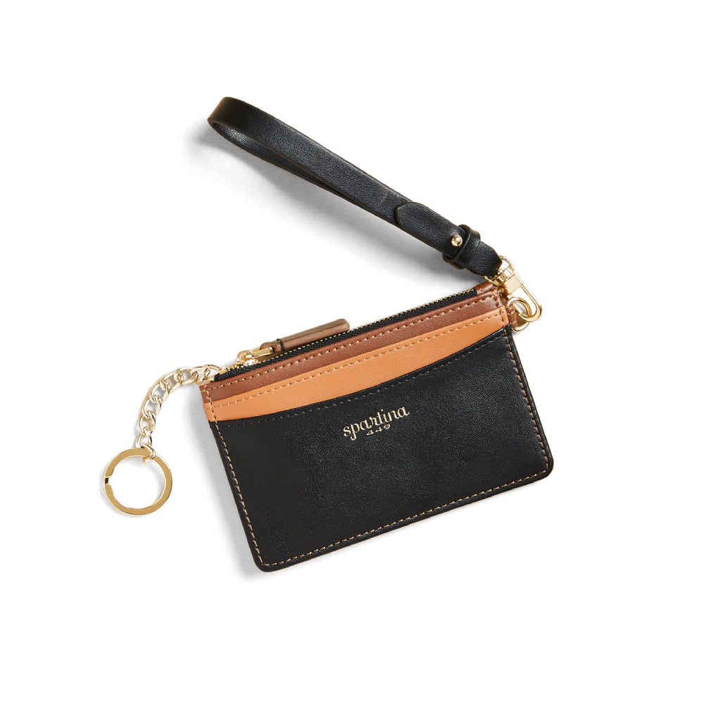 Spartina Slim Card Coinpurse Black Brown Color Block