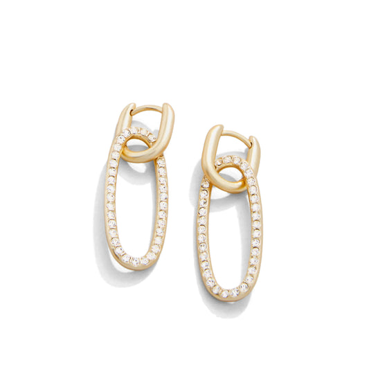 Spartina Hudson Convertible Hoop Earrings - Crystal
