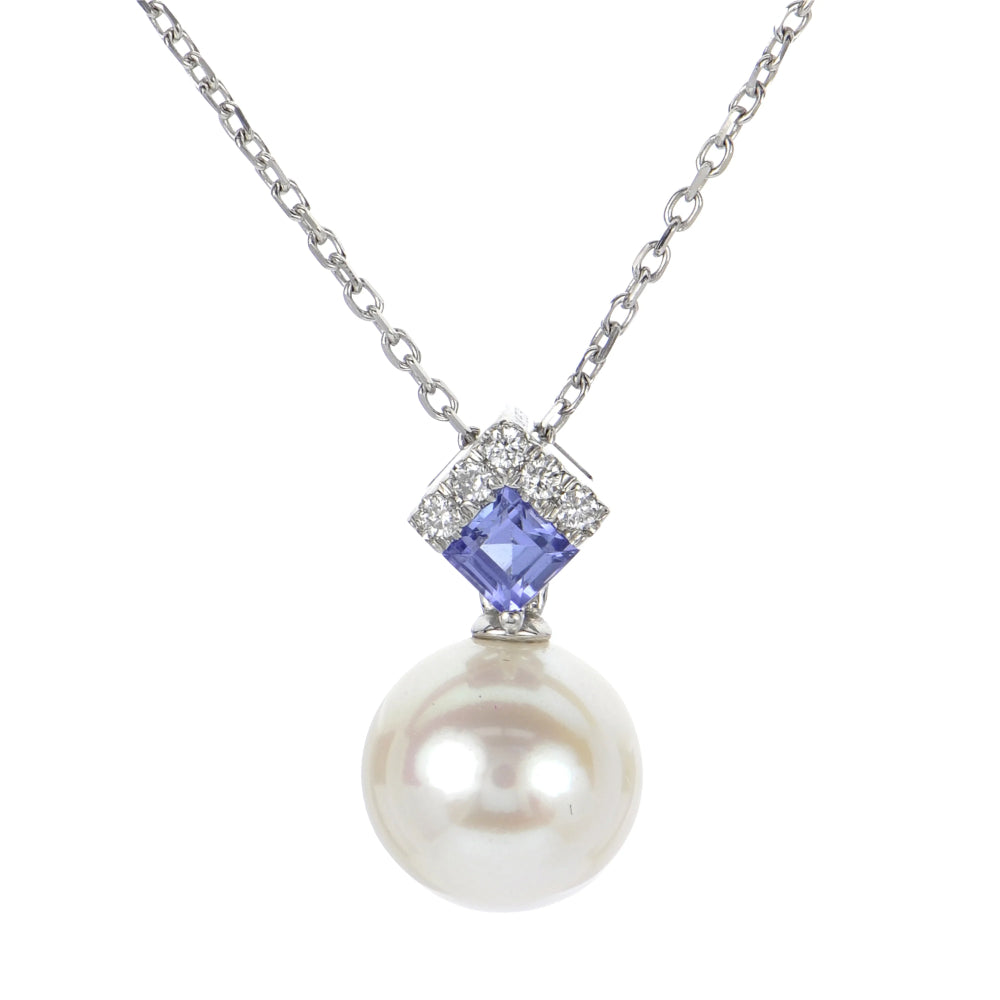 14k White Gold Freshwater Pearl Pendant
