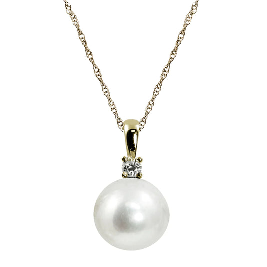 14k Gold Freshwater Pearl Pendant Necklace