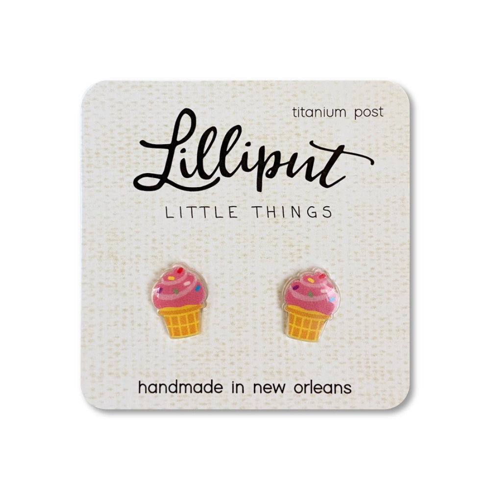 Lilliput Little Things Ice Cream Cone Earrings